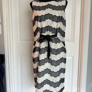 Black and cream dress